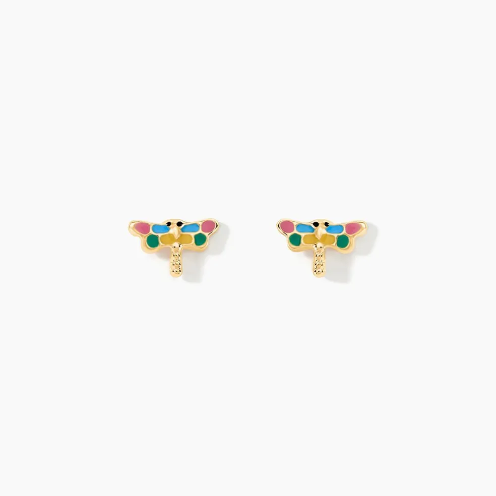 Boucles D'oreilles Puces Liberius Or Jaune