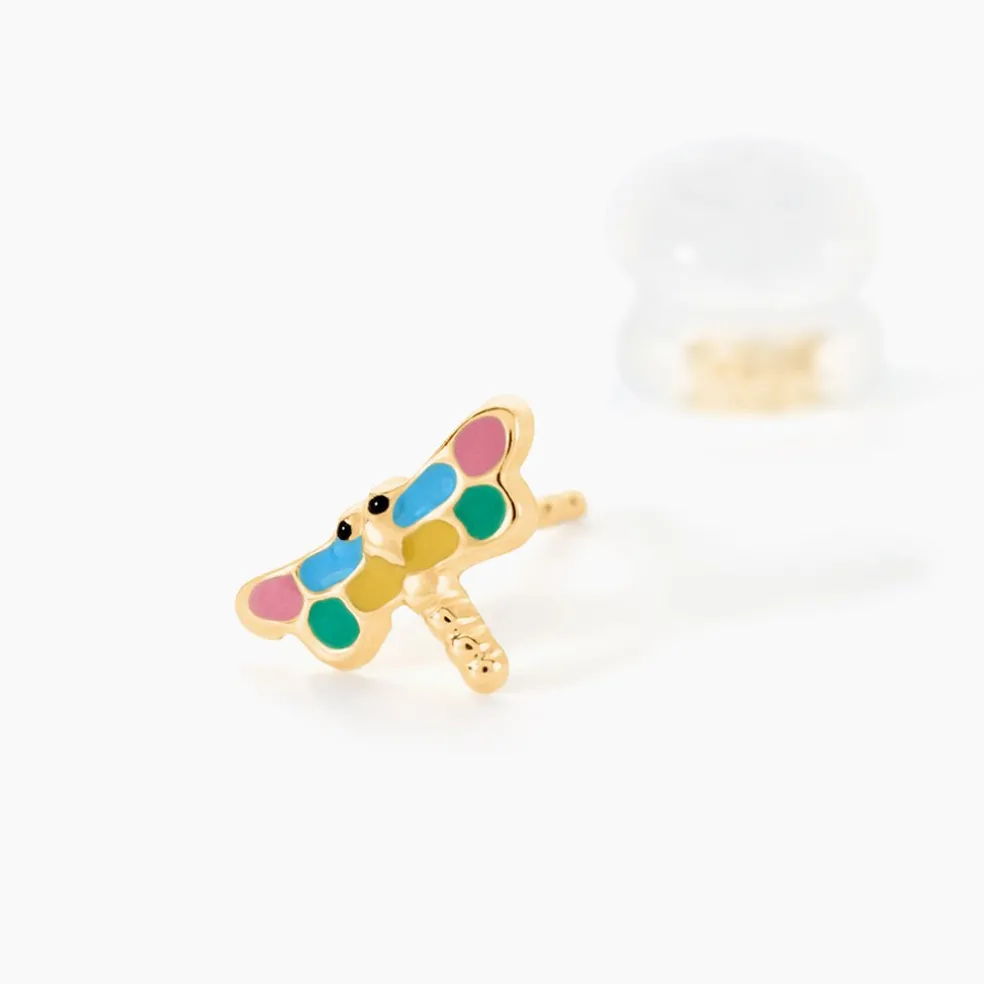 Boucles D'oreilles Puces Liberius Or Jaune