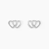 Boucles D'oreilles Puces Lehinaae Argent Blanc