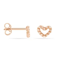 Boucles D'oreilles Puces Menel Argent Rose