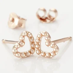 Boucles D'oreilles Puces Menel Argent Rose