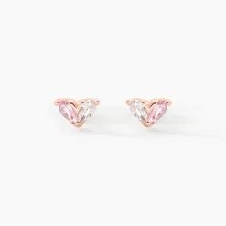 Boucles D'oreilles Puces Myhalf Argent Rose Oxyde