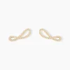 Boucles D'oreilles Puces Marlie Plaqué Or Jaune Oxyde De Zirconium