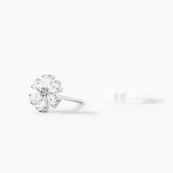Boucles D'oreilles Puces Maelane Or Blanc Oxyde De Zirconium