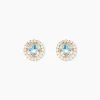 Boucles D'Oreilles Puces Munira Or Jaune Topaze Oxyde De Zirconium