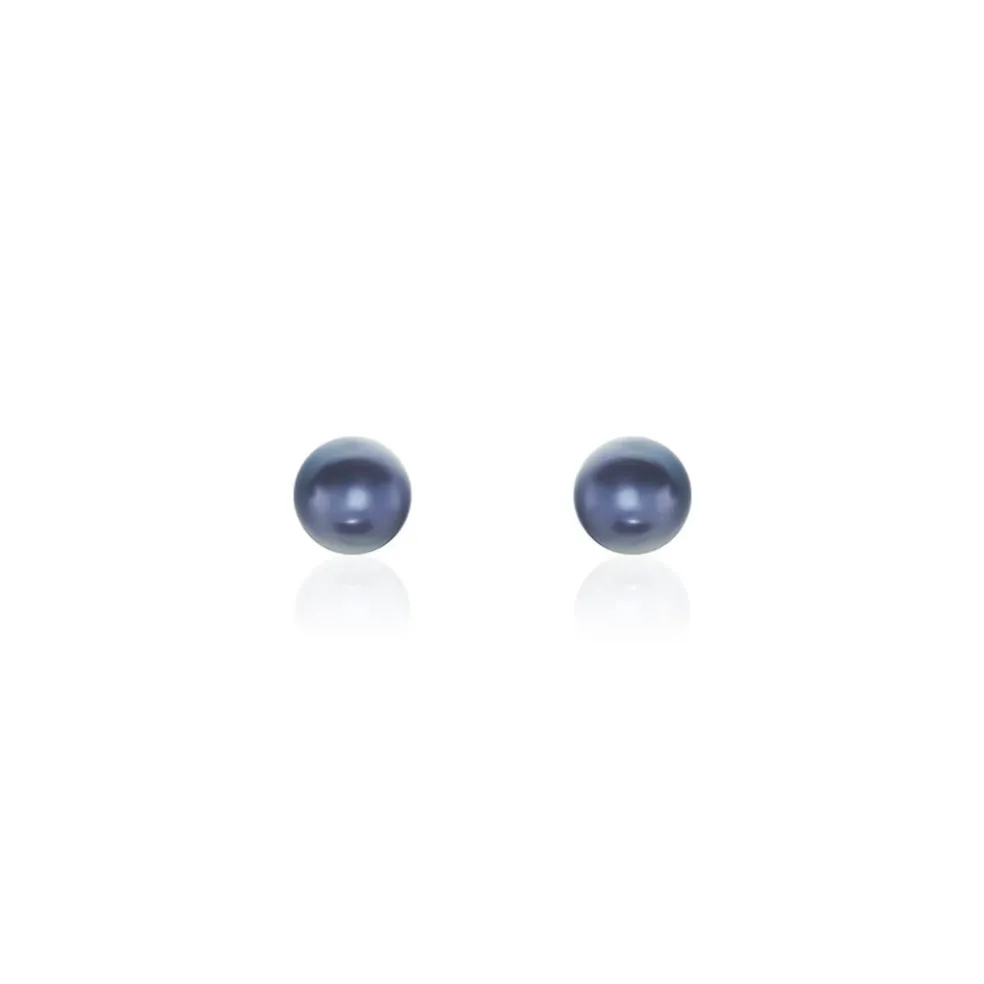 Boucles D'oreilles Puces Micaelle Teintees Or Jaune Perle De Culture