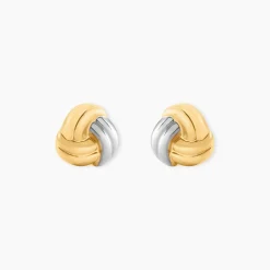 Boucles D'Oreilles Puces Narayan Or Bicolore