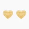 Boucles D'oreilles Puces Nolene Acier Jaune