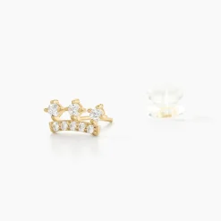 Boucles D'oreilles Puces Narelle Or Jaune Oxyde De Zirconium