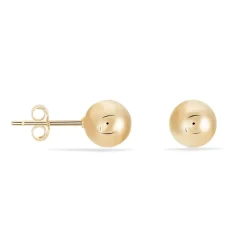 Boucles D'oreilles Puces Nohraae Plaqué Or Jaune