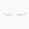 Boucles D'oreilles Puces Nichole Or Jaune Diamant Synthétique