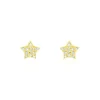 Boucles D'oreilles Puces Or Jaune Fragaria Oxydes