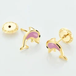 Boucles D'oreilles Puces Or Jaune Mael Smalto