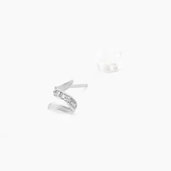 Boucles D'oreilles Puces Ouassima Or Blanc Diamant