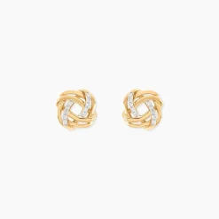Boucles D'Oreilles Puces Otieno Or Jaune Diamant