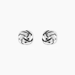 Boucles D'Oreilles Puces Orane Argent Blanc