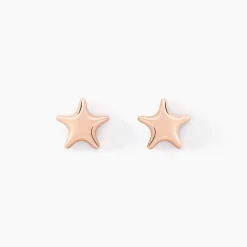 Boucles D'oreilles Puces Or Rose Lison Alphonsine
