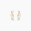 Boucles D'Oreilles Puces Or Jaune Oxyde De Zirconium