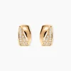 Boucles D'oreilles Puces Oliwia Plaqué Or Jaune Oxyde De Zirconium