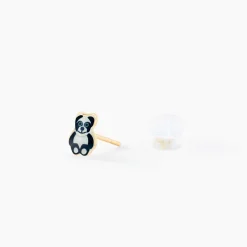 Boucles D'oreilles Puces Ourson Or Jaune