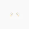 Boucles D'oreilles Puces Odelle Or Jaune Perle De Culture