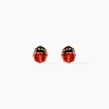 Boucles D'oreilles Puces Or Jaune Helidie Email
