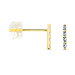 Boucles D'oreilles Puces Or Jaune Puces Judy Diamants