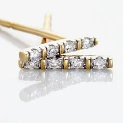 Boucles D'oreilles Puces Or Jaune Puces Judy Diamants