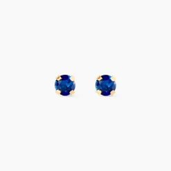 Boucles D'oreilles Puces Or Jaune Oxyde De Zirconium
