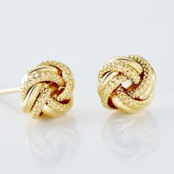 Boucles D'oreilles Puces Or Jaune Campanula