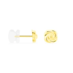Boucles D'oreilles Puces Philine Fleur Or Jaune