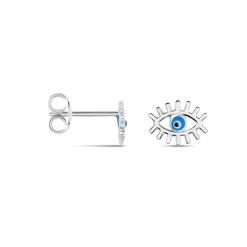 Boucles D'oreilles Puces Parad'eyes Argent Blanc