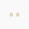 Boucles D'Oreilles Puces Pilvi Or Jaune Oxyde De Zirconium