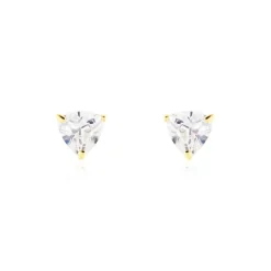 Boucles D'oreilles Puces Poinsettia Or Jaune Oxyde