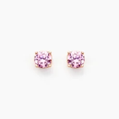 Boucles D'oreilles Puces Rio Argent Rose Oxyde