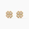 Boucles D'oreilles Puces Rhosyn Plaqué Or Jaune Oxyde