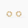 Boucles D'oreilles Puces Reed Or Jaune Oxyde De Zirconium