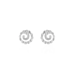 Boucles D'oreilles Puces Selima Argent Blanc