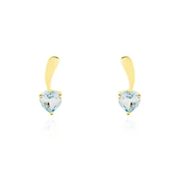Boucles D'oreilles Puces Salona Or Jaune Topaze