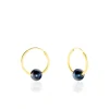 Boucles D'oreilles Puces Suraya Or Jaune Perle De Culture