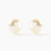Boucles D'oreilles Puces Suki Or Jaune Perle De Culture