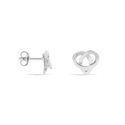 Boucles D'oreilles Puces Shainy Argent Blanc