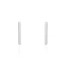 Boucles D'oreilles Puces Tullia Argent Blanc