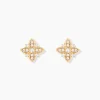Boucles D'oreilles Puces Vaiana Plaqué Or Jaune Oxyde De Zirconium