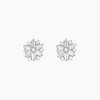 Boucles D'oreilles Puces Ysatis Argent Blanc Oxyde De Zirconium