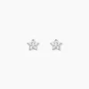 Boucles D'oreilles Puces Ziya Argent Blanc Oxyde De Zirconium