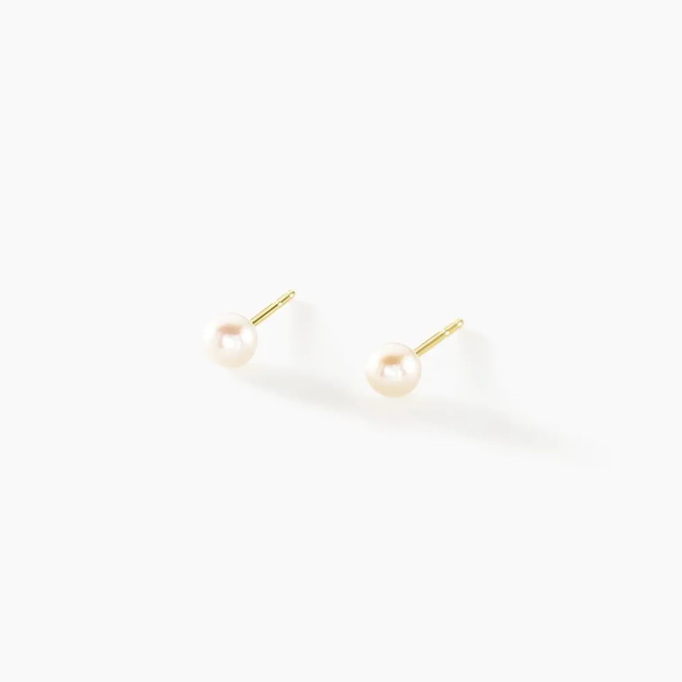 Boucles D'oreilles Suki Or Jaune Perle De Culture