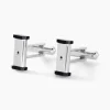 Boutons De Manchettes Dax Acier Bicolore Oxyde De Zirconium