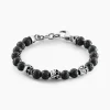 Bracelet Acier Blanc Hantz Pierre De Lave