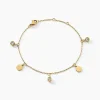 Bracelet Acier Doré Cristal